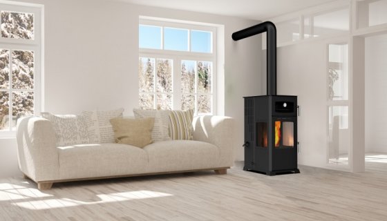 STOVE PELLET AND WOOD STOVE-SILVER 12KW (WITH OVEN)
